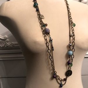 Chain X Bead Necklace